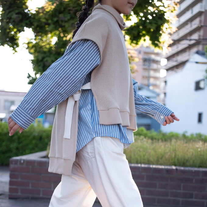 〈残りXS(90-100)のみ〉FABRIQ REPORT ファブリックリポート<br>ハイネックニットベスト