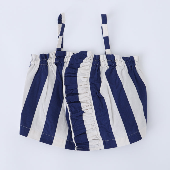 〈残り10Yのみ〉wynken<br>WK12W63 Frill SuntopストライプキャミTOP