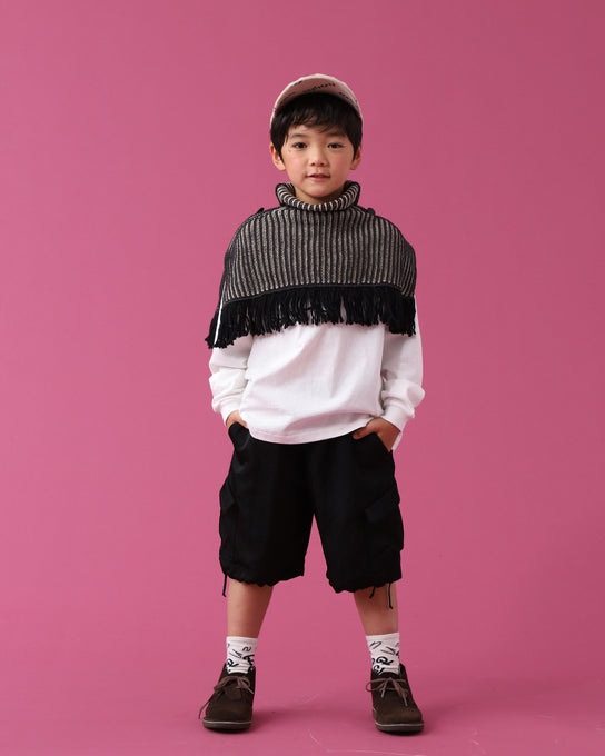 eLfinFolk <br>エルフィンフォルク<br>Rib knit Knights cape<br>elf-252K34