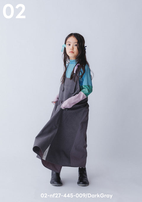NUNUFORME<br> ヌヌフォルム<br>【27ssご予約 1月入荷予定】<br>ミックスエプロンワンピース<br>02-nf27-445-009