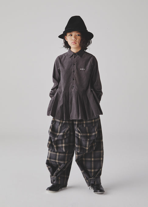 GRIS<br>グリ<br>Hem pleated shirt (A)<br>GR25AW-SH001A