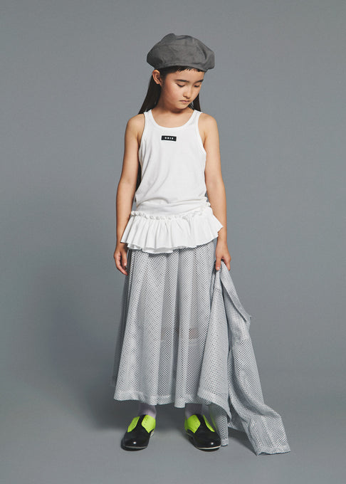 GRIS<br>グリ<br>【27ssご予約】<br>Mesh Tacking flare skirt <br>GR27SS-SK002
