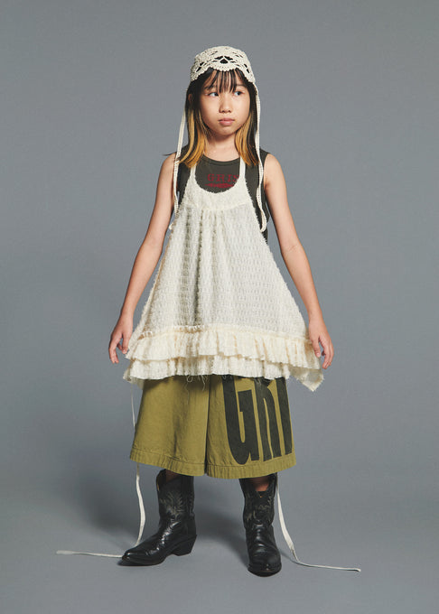 GRIS<br>グリ<br>【27ssご予約】<br>Shaggy apron<br>GR27SS-DR001