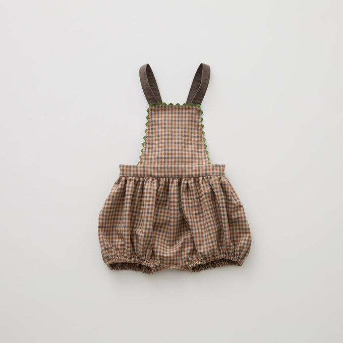eLfinFolk <br>エルフィンフォルク<br>【26awご予約】<br>Country Check Baby Salopette<br>10_elf-262F19