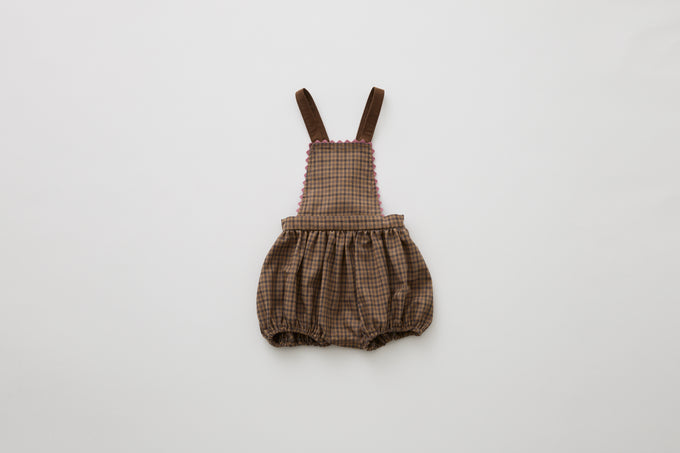 eLfinFolk <br>エルフィンフォルク<br>【26awご予約】<br>Country Check Baby Salopette<br>10_elf-262F19