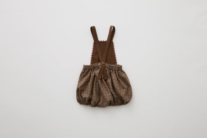 eLfinFolk <br>エルフィンフォルク<br>【26awご予約】<br>Country Check Baby Salopette<br>10_elf-262F19