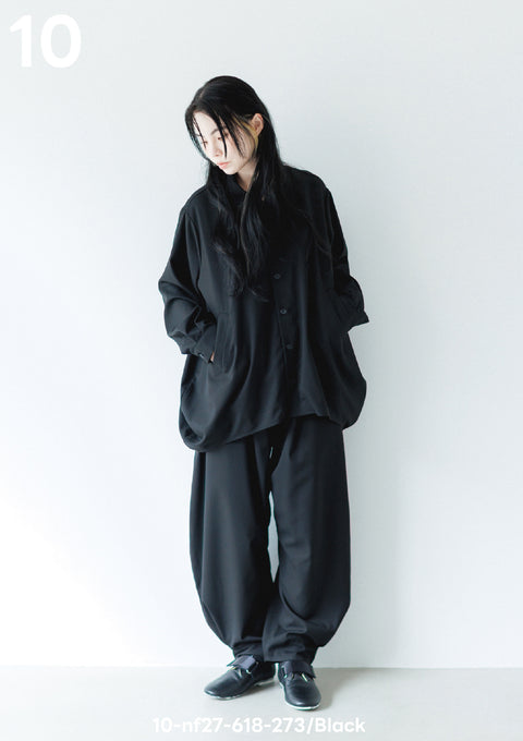 NUNUFORME<br> ヌヌフォルム<br>【27ssご予約 1月入荷予定】<br>ヘムタックカーブパンツ<br>10-nf27-618-273