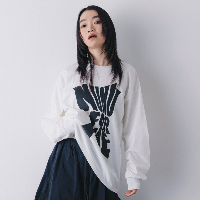 NUNUFORME<br> ヌヌフォルム<br>【26awご予約 8月入荷予定】<br>ツイストロゴ ロングスリーブT<br>nt26-007-04