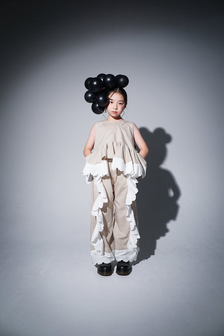 UNIONINI<br>ユニオニーニ<br>【27ssご予約】<br>teddy lace long pants<br>PT-135-1
