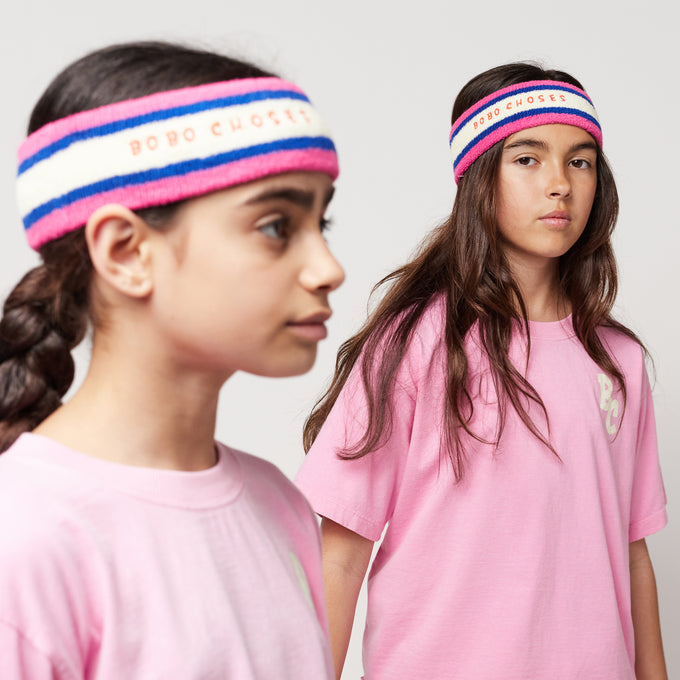 BOBOCHOSES<br>ボボショセス<br>Bobo Choses pink towel headband<br>124AI036