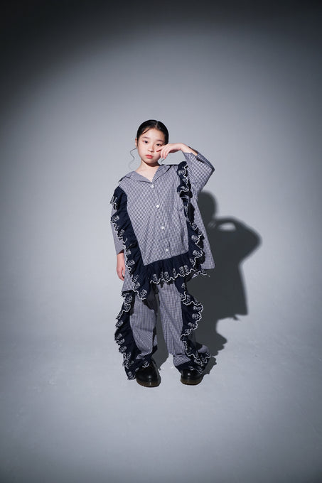 UNIONINI<br>ユニオニーニ<br>【27ssご予約】<br>teddy lace blouse<br>BL-038-2