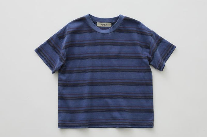 eLfinFolk エルフィンフォルク<br>【27ssご予約】<br>Overdyed Multi-stripe Tee<br>13_elf-271J13