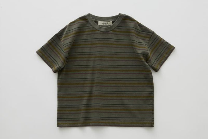 eLfinFolk エルフィンフォルク<br>【27ssご予約】<br>Overdyed Multi-stripe Tee<br>13_elf-271J13