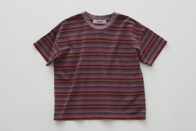 eLfinFolk エルフィンフォルク<br>【27ssご予約】<br>Overdyed Multi-stripe Tee<br>13_elf-271J13