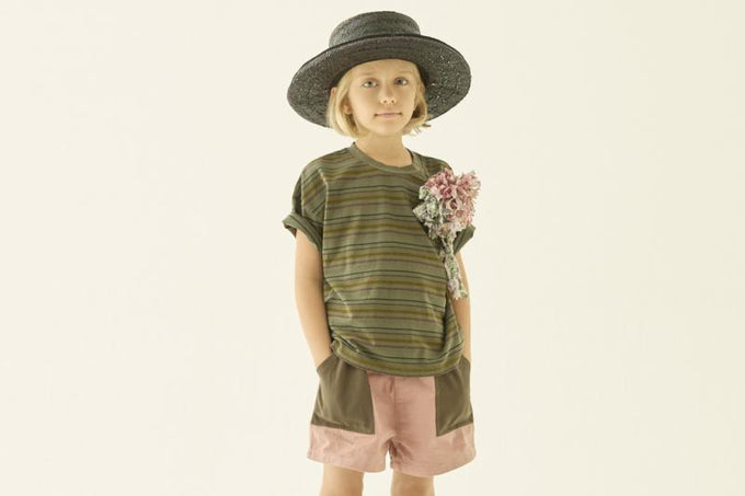eLfinFolk エルフィンフォルク<br>【27ssご予約】<br>Overdyed Multi-stripe Tee<br>13_elf-271J13