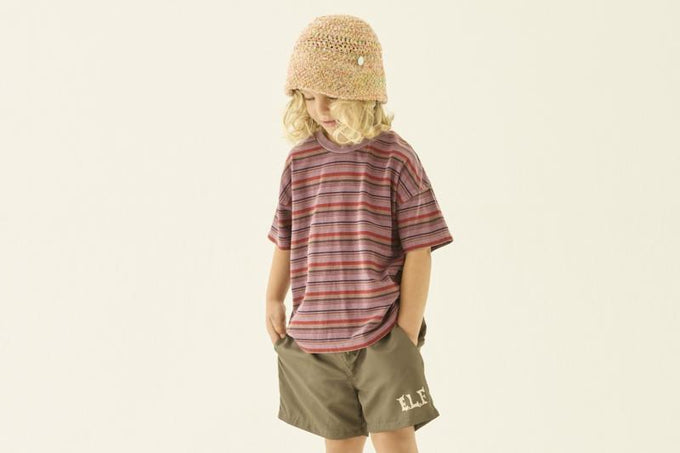 eLfinFolk エルフィンフォルク<br>【27ssご予約】<br>Overdyed Multi-stripe Tee<br>13_elf-271J13