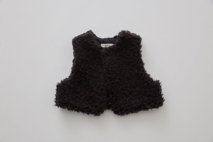 eLfinFolk <br>エルフィンフォルク<br>Curly Boa Vest<br>elf-252F20