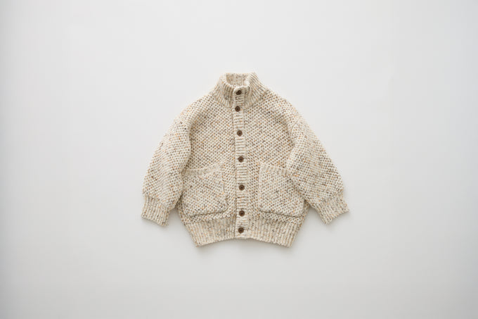 eLfinFolk <br>エルフィンフォルク<br>【26awご予約】<br>Nep Yarn Knit Cardigan<br>15_elf-262K24