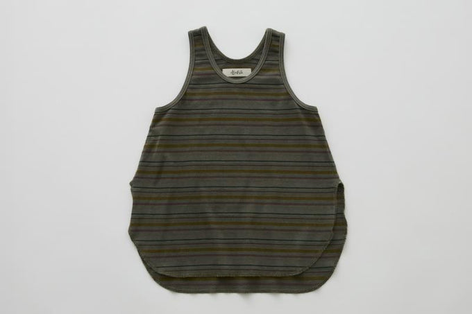eLfinFolk エルフィンフォルク<br>【27ssご予約】<br>Overdyed Multi-strip Tanktop<br>15_elf-271J15