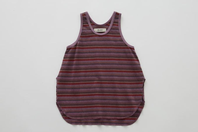 eLfinFolk エルフィンフォルク<br>【27ssご予約】<br>Overdyed Multi-strip Tanktop<br>15_elf-271J15