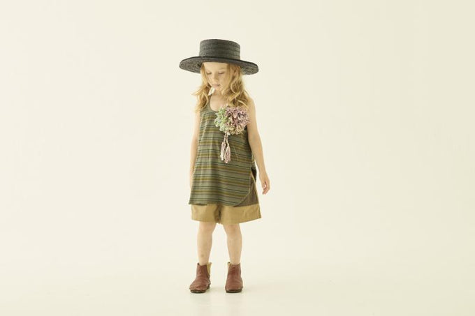 eLfinFolk エルフィンフォルク<br>【27ssご予約】<br>Overdyed Multi-strip Tanktop<br>15_elf-271J15