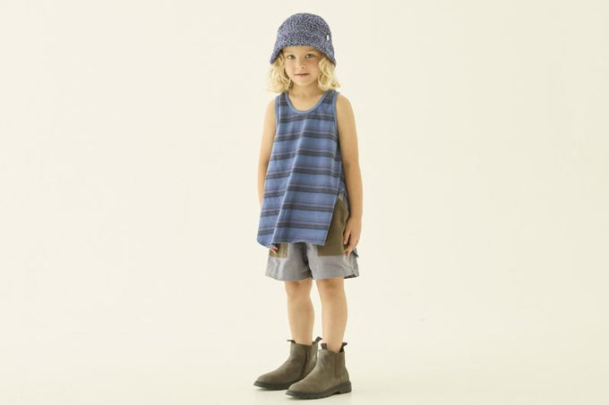 eLfinFolk エルフィンフォルク<br>【27ssご予約】<br>Overdyed Multi-strip Tanktop<br>15_elf-271J15