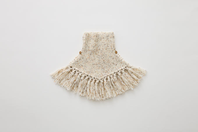 eLfinFolk <br>エルフィンフォルク<br>【26awご予約】<br>Nep Yarn Rib Knit Cape<br>16_elf-262K27