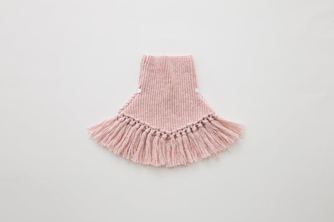 eLfinFolk <br>エルフィンフォルク<br>【26awご予約】<br>Nep Yarn Rib Knit Cape<br>16_elf-262K27