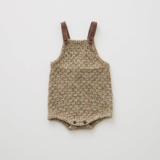 eLfinFolk <br>エルフィンフォルク<br>【26awご予約】<br>Nep Yarn Knit Rompers<br>18_elf-262K29