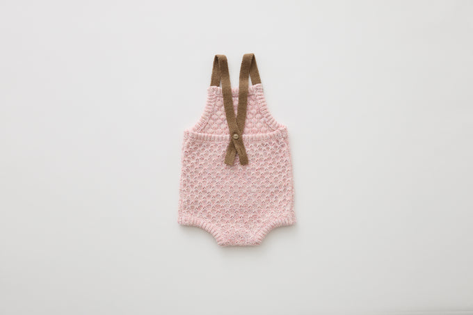 eLfinFolk <br>エルフィンフォルク<br>【26awご予約】<br>Nep Yarn Knit Rompers<br>18_elf-262K29