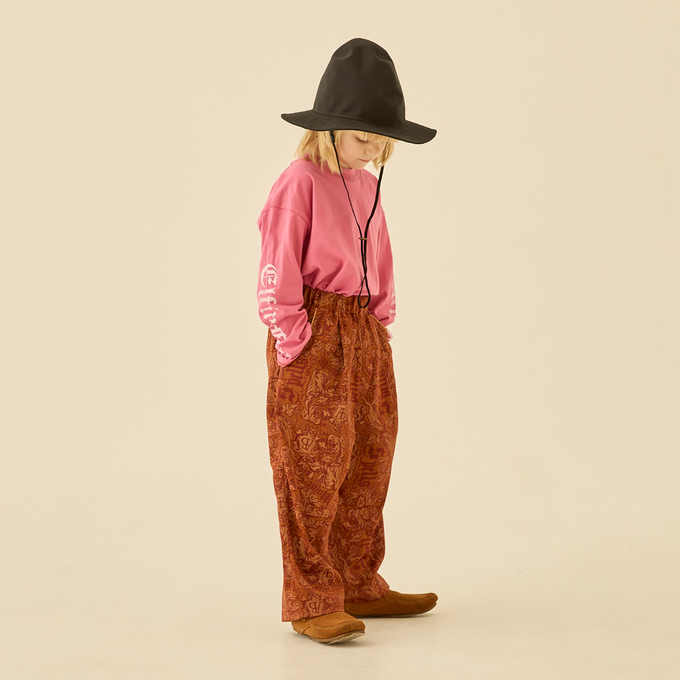 eLfinFolk <br>エルフィンフォルク<br>Magic Spell print Vintage Satin Pants<br>elf-242F08/F09/F10