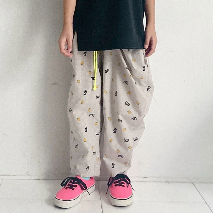 MIN-NANO×frankygrow<br>ミンナノ×フランキーグロウ<br>M&SB PATTERNED TEPERED PANTS<br>MF26SBT-012