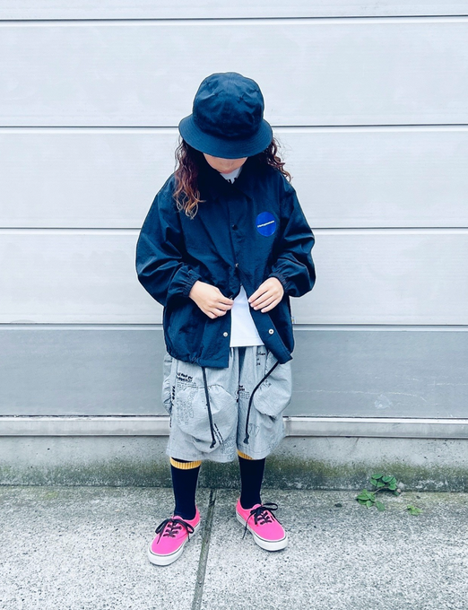 MIN-NANO×frankygrow<br>ミンナノ×フランキーグロウ<br>【26ssご予約】<br>M&SB PATTERNED REVERSIBLE METRO HAT<br>MF26SHT-002