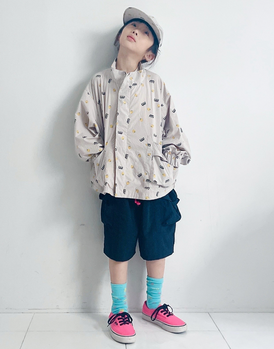 MIN-NANO×frankygrow<br>ミンナノ×フランキーグロウ<br>【26ssご予約】<br>LIGHT SHELL BULKY TAFFETA CARGO SHORT PANTS<br>MF26SBT-011