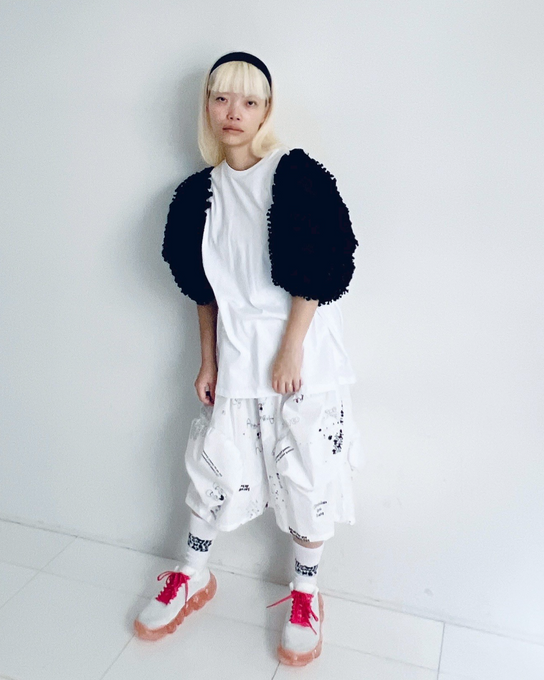frankygrow<br>フランキーグロウ<br>HAND-DRAWN Pt. BEAR FEELS SOLID HALF PANTS<br>26SBT-396