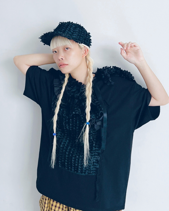 frankygrow<br>フランキーグロウ<br>【26ssご予約】<br>RIBBON ORGANDY CAP<br>26SHT-139