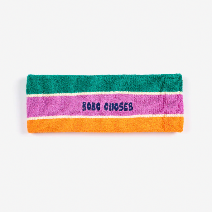 BOBOCHOSES<br>ボボショセス<br>【26ssご予約】<br>Bobo Choses Striped terry cloth headband<br>B126AI026