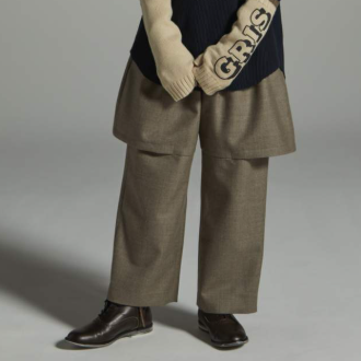 GRIS<br>グリ<br>【26awご予約 8月末入荷予定】<br>Layered Slacks<br>GR26AW-PT007