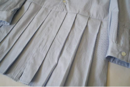 GRIS<br>グリ<br>Hem Pleated Long shirt<br>GR26AW-SH005