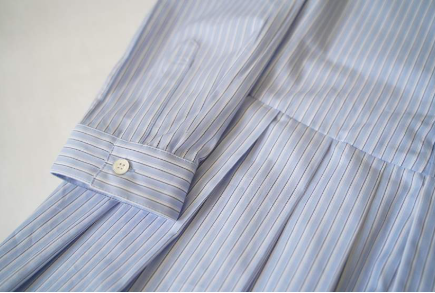 GRIS<br>グリ<br>Hem Pleated Long shirt<br>GR26AW-SH005