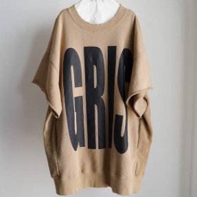 GRIS<br>グリ<br>【26awご予約 8月末入荷予定】<br>Cut of sleeve Big sweat<br>GR26AW-CU005