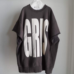 GRIS<br>グリ<br>【26awご予約 8月末入荷予定】<br>Cut of sleeve Big sweat<br>GR26AW-CU005