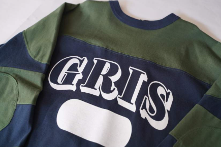 GRIS<br>グリ<br>【26awご予約 8月末入荷予定】<br>Foot Ball L/S T-shirt<br>GR26AW-CU0015