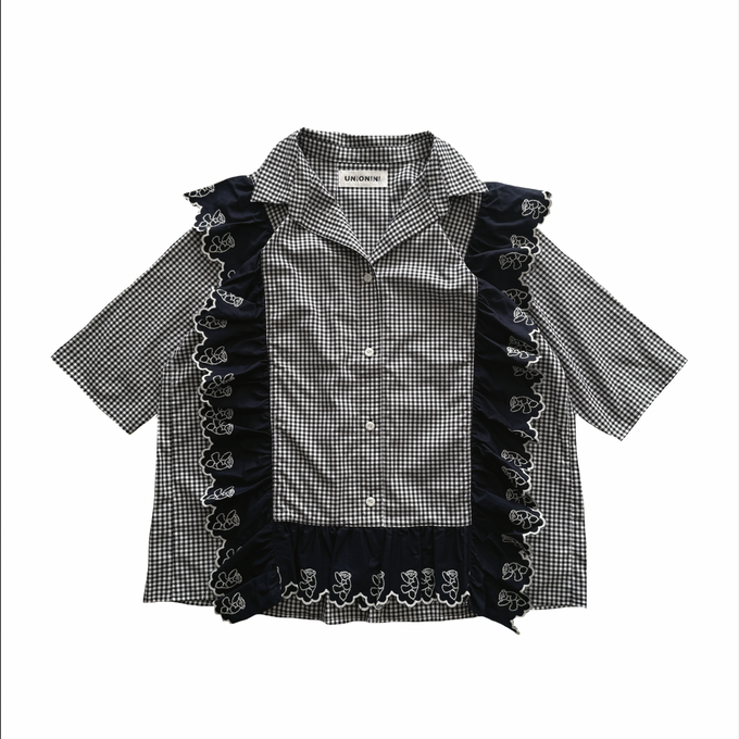 UNIONINI<br>ユニオニーニ<br>【27ssご予約】<br>teddy lace blouse<br>BL-038-2