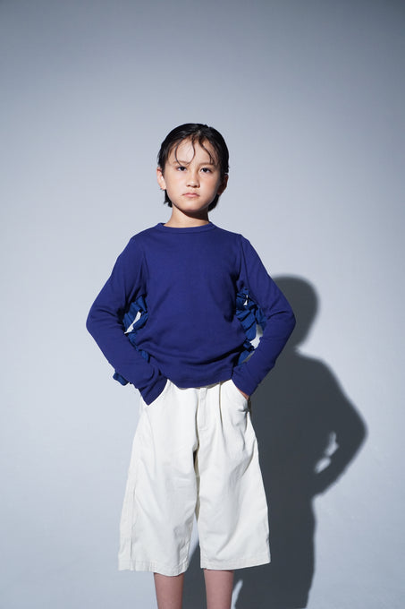 UNIONINI<br>ユニオニーニ<br>【27ssご予約】<br>rib frill long tee<br>CS-099