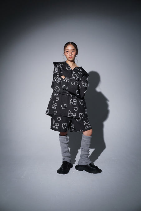 UNIONINI<br>ユニオニーニ<br>【27ssご予約】<br>cat & heart pullover<br>PO-026