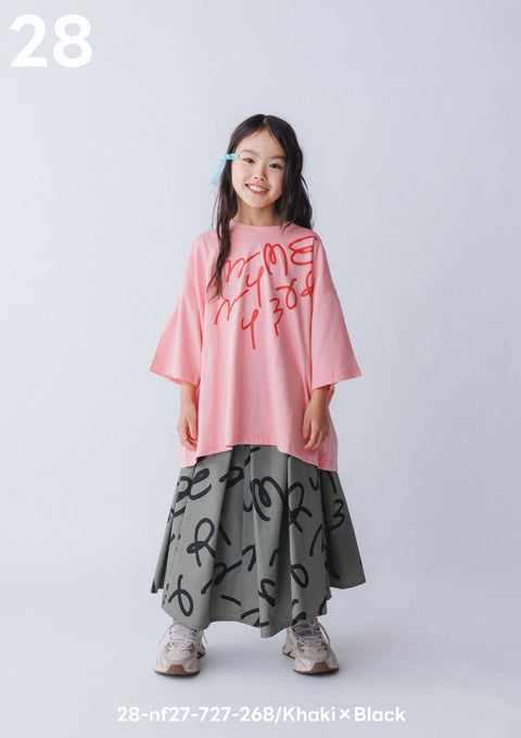 NUNUFORME<br> ヌヌフォルム<br>【27ssご予約 2月入荷予定】<br>うねうねロゴスカート<br>28-nf27-727-268