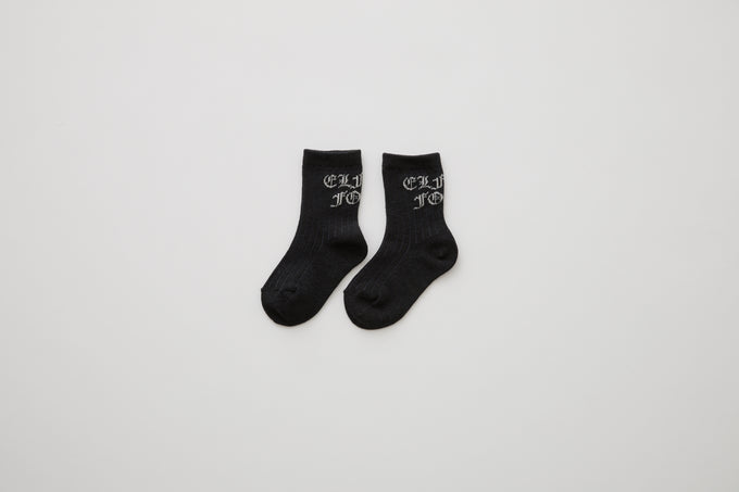 eLfinFolk <br>エルフィンフォルク<br>【26awご予約】<br>Elfin Logo Socks<br>28_elf-262A45
