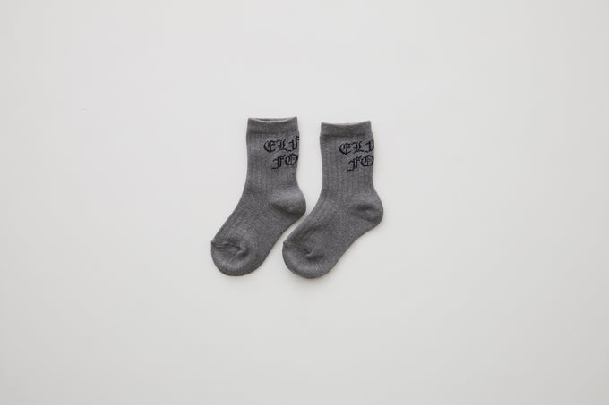 eLfinFolk <br>エルフィンフォルク<br>【26awご予約】<br>Elfin Logo Socks<br>28_elf-262A45