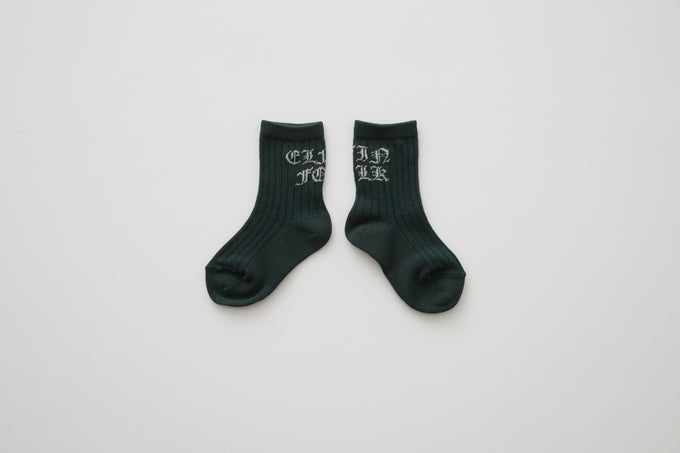 eLfinFolk <br>エルフィンフォルク<br>【26awご予約】<br>Elfin Logo Socks<br>28_elf-262A45